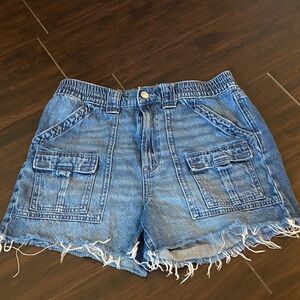 American Eagle Outfitters Distressed Blue Jean Shorts